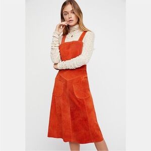 Free People Apron Dress - gorgeous suede and color, eye-catching!
